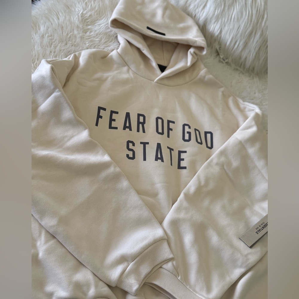Authentic Fear of God State Cream Hoodie